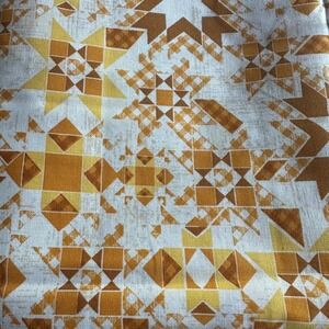 Joann Keepsake Calico Cotton Quilt Fabric 2 Yards x 44 Gold Mustard Star Pattern